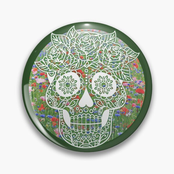 Item preview, Flower Skull - version 2 designed and sold by AR-Daydreams.
