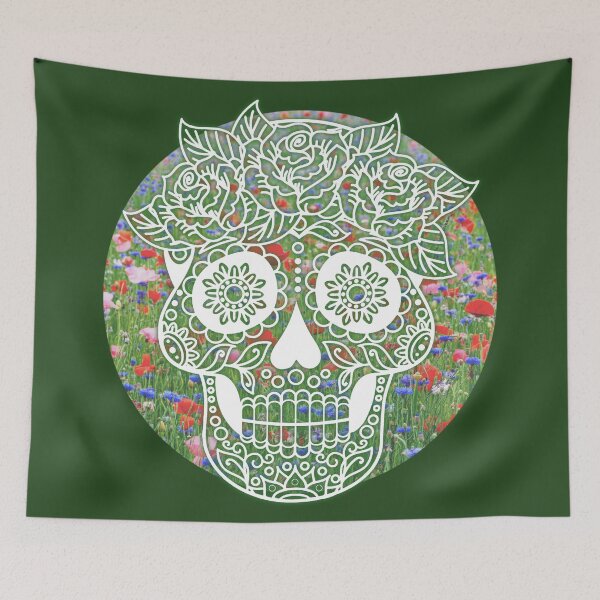 Item preview, Flower Skull - version 2 designed and sold by AR-Daydreams.