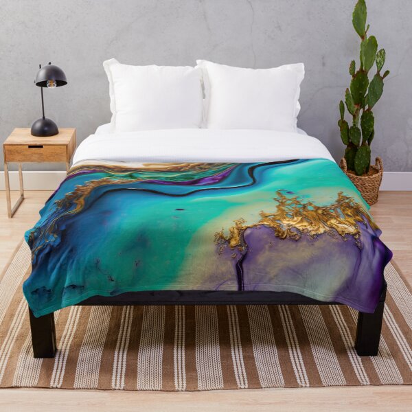 Item preview, Colorful Abstract fluid art  Luxurious Metallic Ink Art,Flowing Abstract Painting Art,Alcohol Ink designed and sold by Dear--moon.