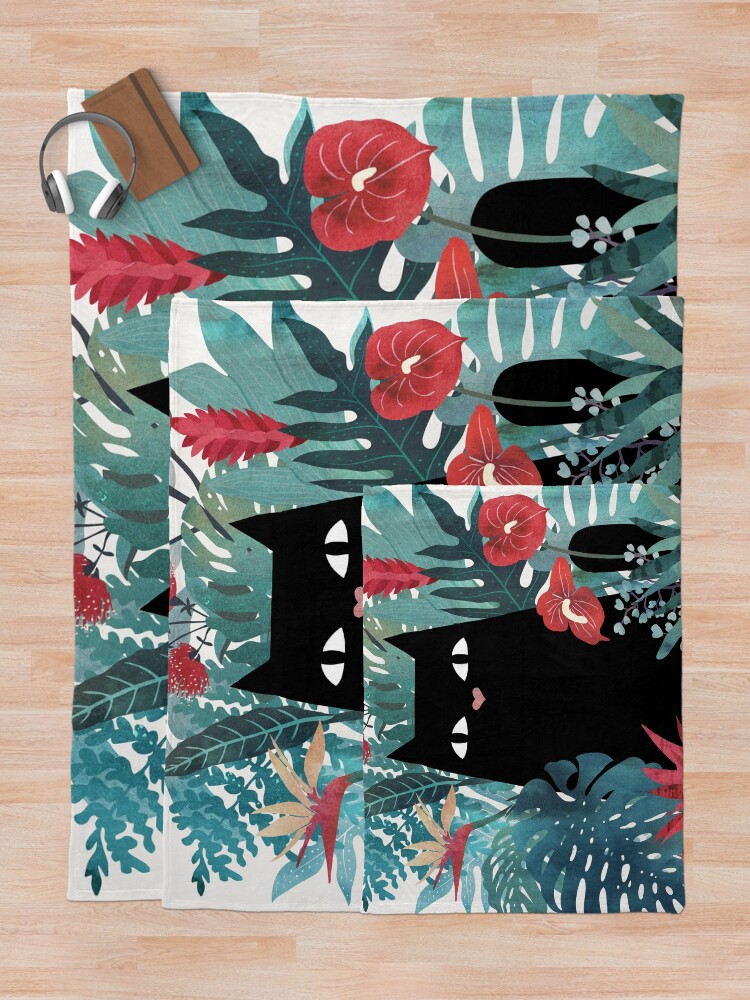 Alternate view of Popoki Throw Blanket