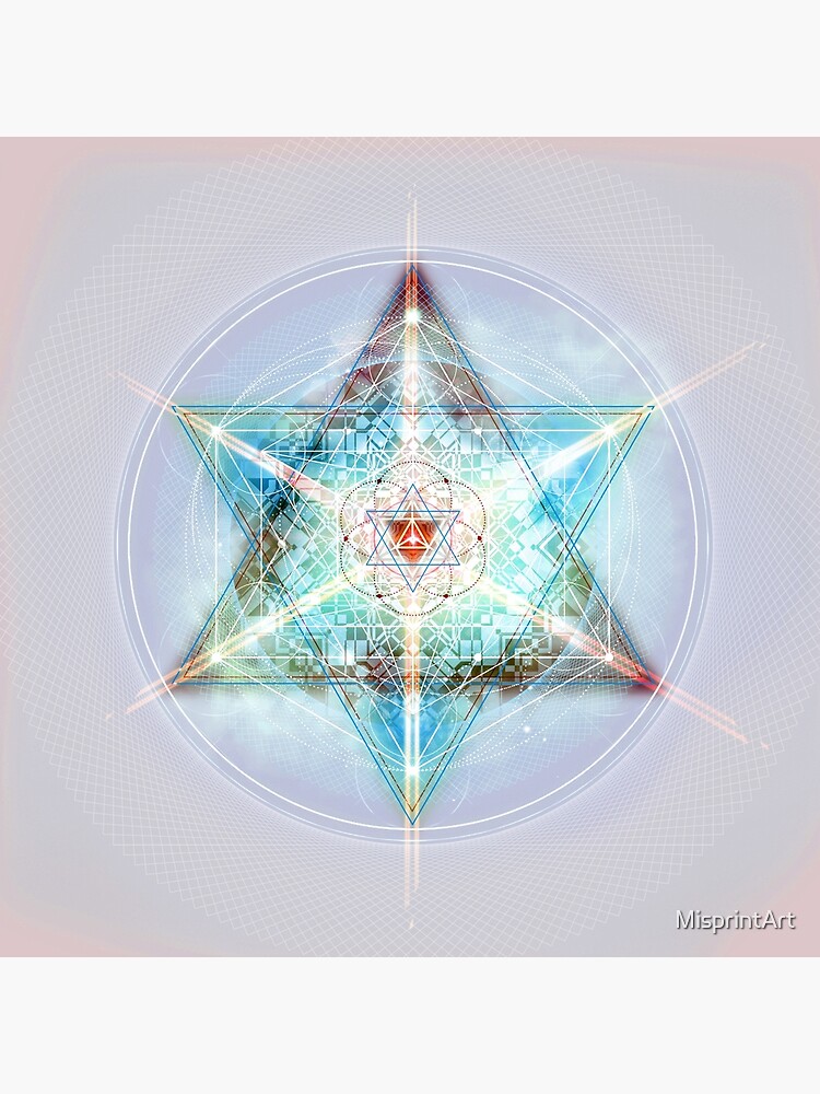 Abstract design of triangles with mandalas Art Print by Trisha x