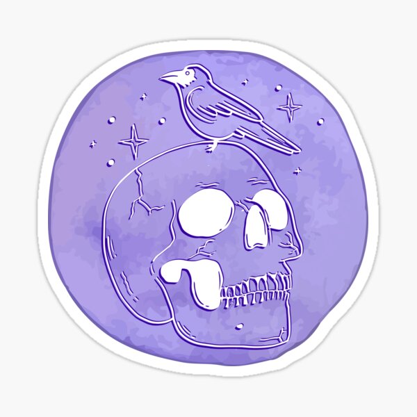Item preview, Raven on a skull designed and sold by AR-Daydreams.