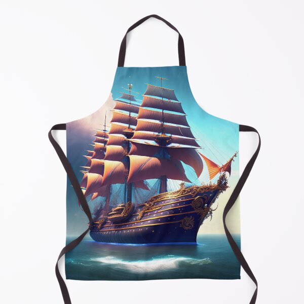Item preview, Fantasy Ship Digital Art designed and sold by ArtsyWishesShop.