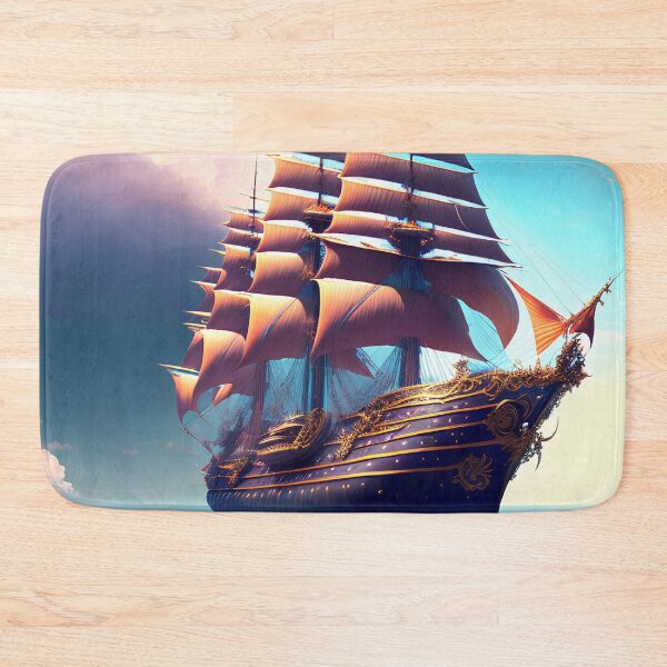 Item preview, Fantasy Ship Digital Art designed and sold by ArtsyWishesShop.