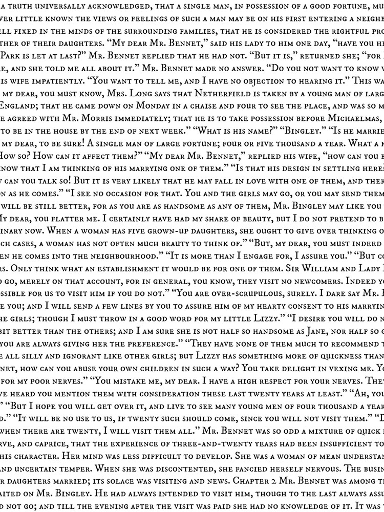 Pride And Prejudice Analysis Chapter 1