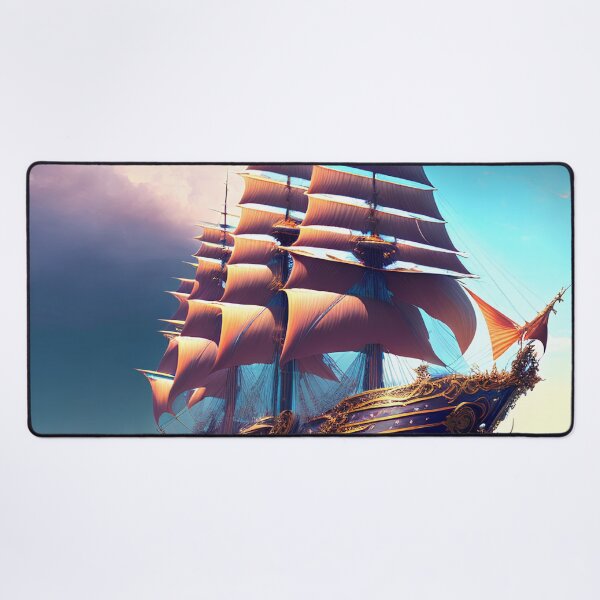 Item preview, Fantasy Ship Digital Art designed and sold by ArtsyWishesShop.
