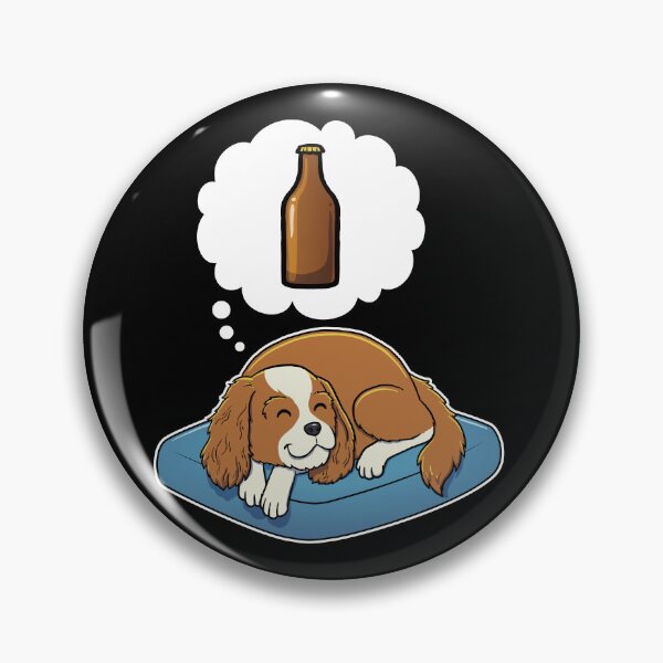 Item preview, Cavalier King Charles Spaniel dreaming about Beer designed and sold by DoggieDelights.