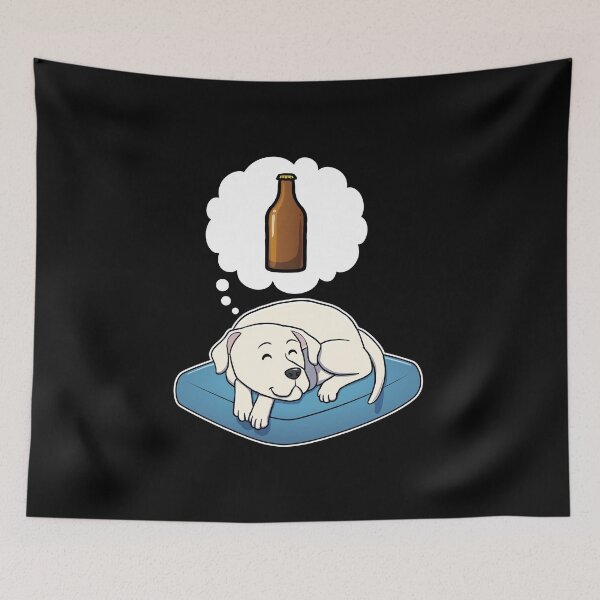Item preview, Dogo Argentino dreaming about Beer designed and sold by DoggieDelights.