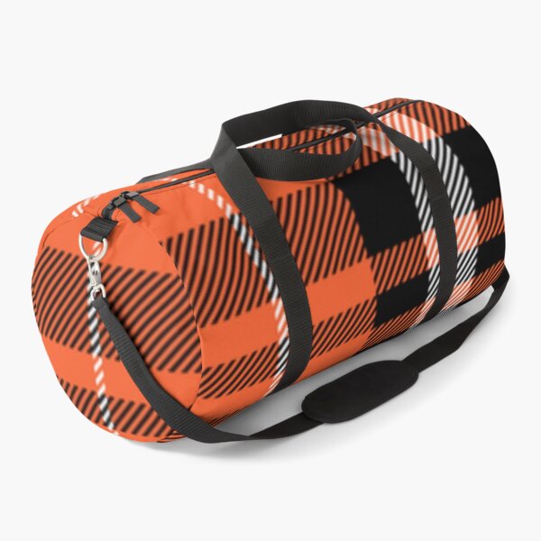 Item preview, Orange, White, Black plaid pattern designed and sold by Donkey's Salad.