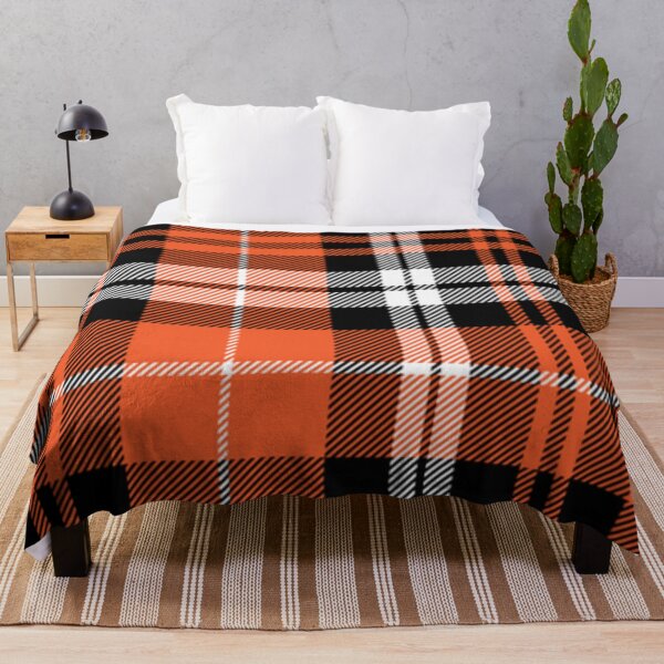Item preview, Orange, White, Black plaid pattern designed and sold by Donkey's Salad.