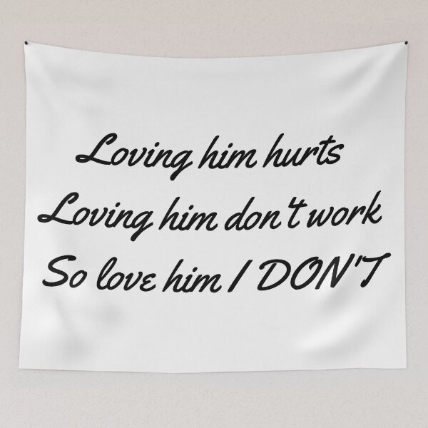 Item preview, Love him I don't lyric image designed and sold by katiebca2.