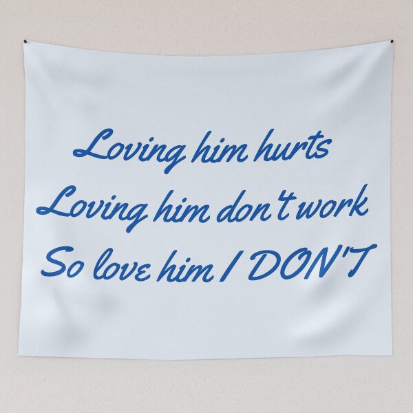 Item preview, Love him I don't lyric image designed and sold by katiebca2.