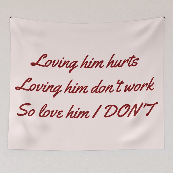 Item preview, Love him I don't lyric image designed and sold by katiebca2.