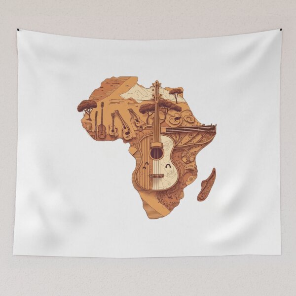 Item preview, a linear drawing of Africa continent filled with africa designed and sold by sammgdesign.