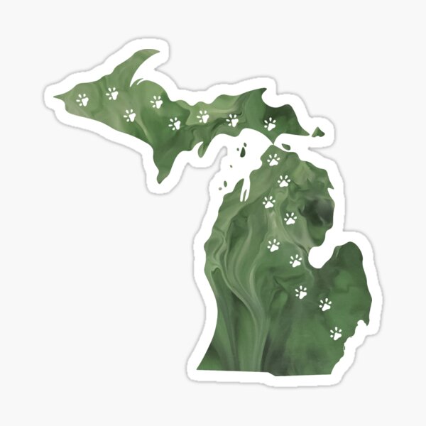 Michigan Pour Painting Sticker