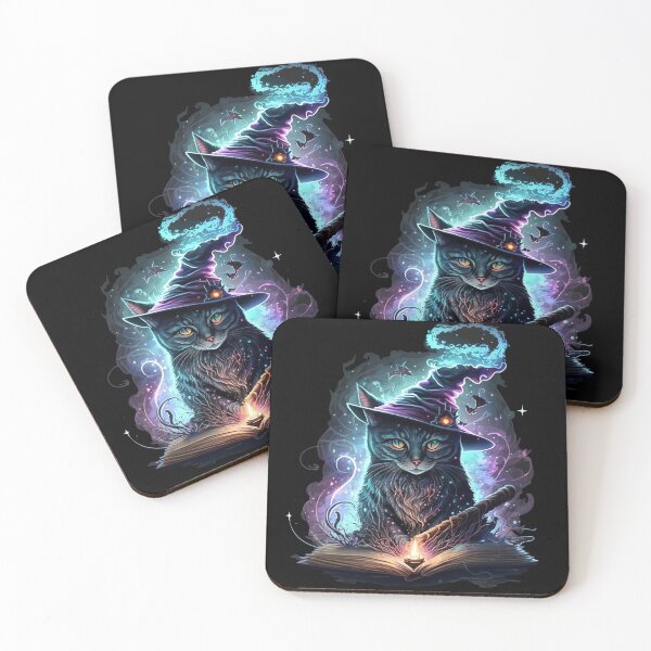 Item preview, Spellbook Arcane Cat With Hat designed and sold by 9LivesCats.
