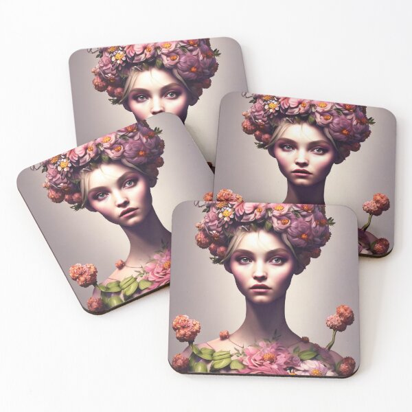 Item preview, Zenaida Flowery Girl Portrait  designed and sold by Kamiri.
