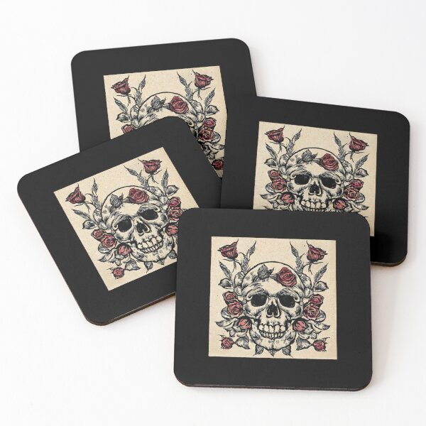 Item preview, Skull and roses designed and sold by ChildOfTheNorth.