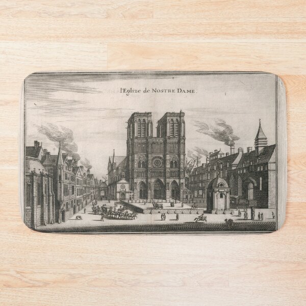 Artikelvorschau, Antike Illustration der Kirche Notre Dame, Paris (1660) entworfen und verkauft von coolshitba.