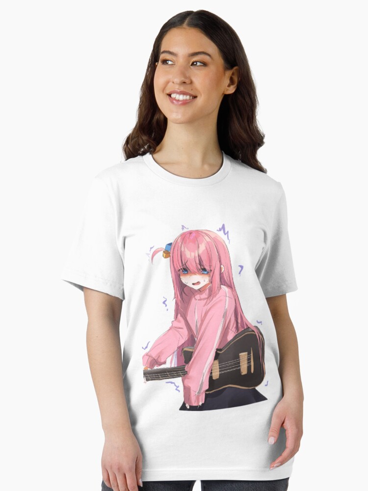 Aperçu 1 sur 7. T-shirt essentiel avec l'œuvre bocchi le rocher créée et vendue par cuthberteugene.