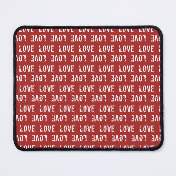 Item preview, Grungy Love Text Writing White on Red Valentines and Flower Child designed and sold by Blue Daisy Studio.