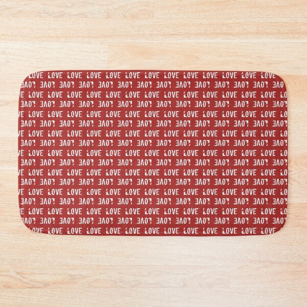 Item preview, Grungy Love Text Writing White on Red Valentines and Flower Child designed and sold by Blue Daisy Studio.