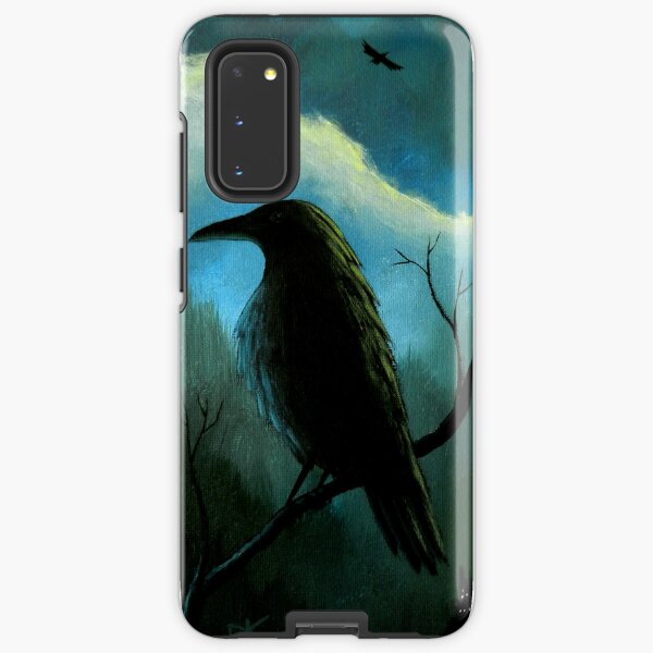 Mountain City Under the Moon - Crows/Ravens Samsung Galaxy Tough Case