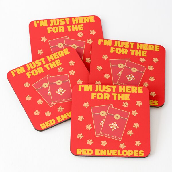 Item preview, I'm Just Here for the Red Envelopes Chinese Vietnamese Lunar New Year Outfit for Men and Women designed and sold by MacAndMoose.