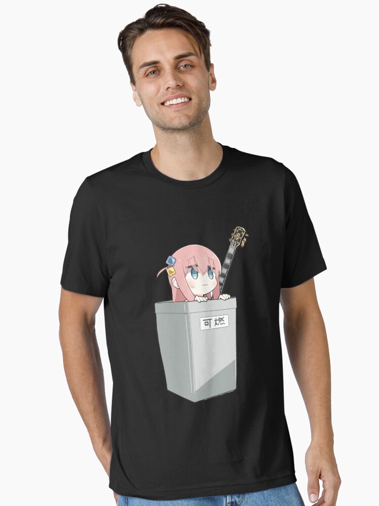 Aperçu 1 sur 7. T-shirt essentiel avec l'œuvre Bocchi le rocher créée et vendue par cuthberteugene.