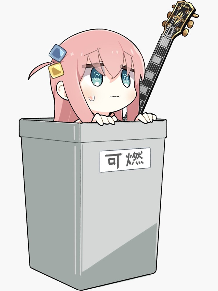 Aperçu 3 sur 3. Sticker avec l'œuvre Bocchi le rocher créée et vendue par cuthberteugene.