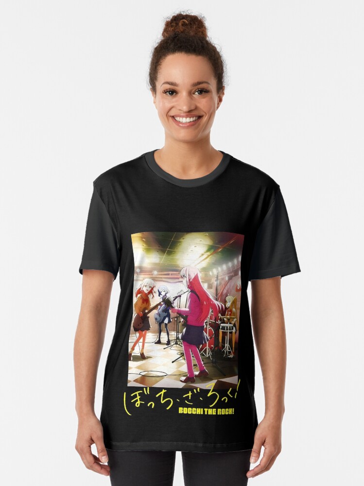 Aperçu 2 sur 5. T-shirt graphique avec l'œuvre Bocchi le rocher Impression rigide créée et vendue par cuthberteugene.