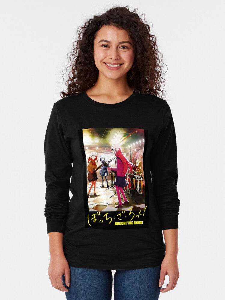Aperçu 2 sur 5. T-shirt manches longues avec l'œuvre Bocchi le rocher Impression rigide créée et vendue par cuthberteugene.