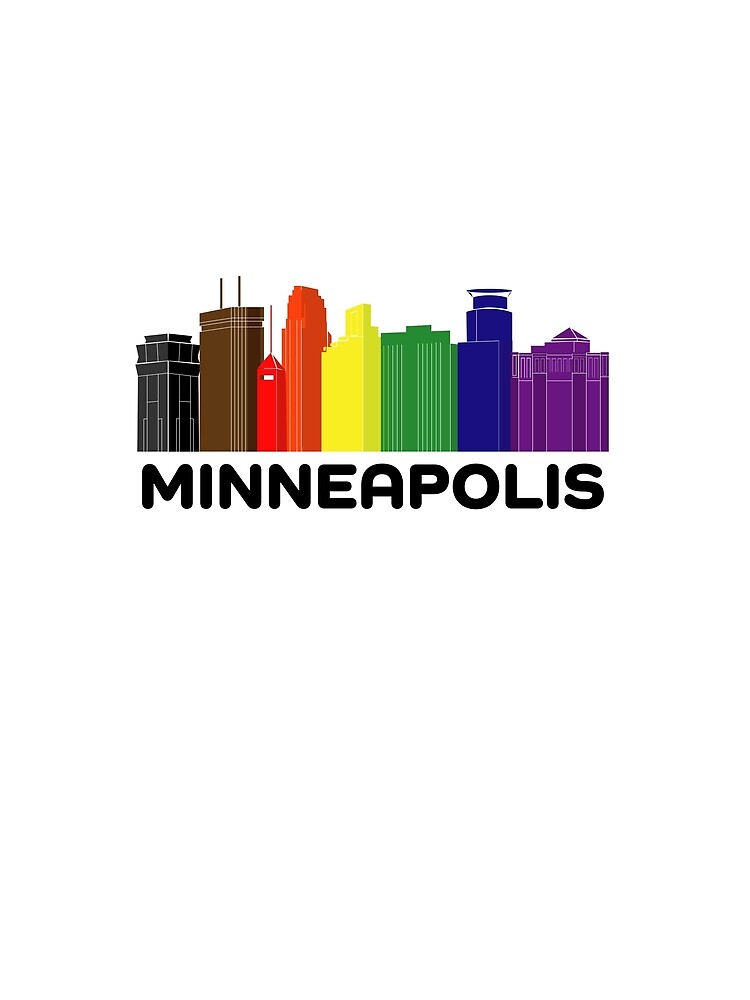 Thumbnail 5 of 5, Graphic T-Shirt, Minneapolis Pride Skyline designed and sold by andybirkey.