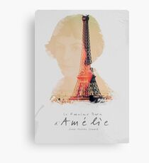 Amélie, Fine Art print, Jean-Pierre Jeunet, Audrey Tatou, giclee French movie poster, old classic cinema, Amelie Metal Print