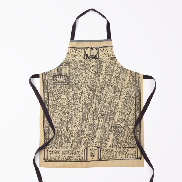 Item preview, Antique architectural map of Manhattan, New York (1925) designed and sold by coolshitba.