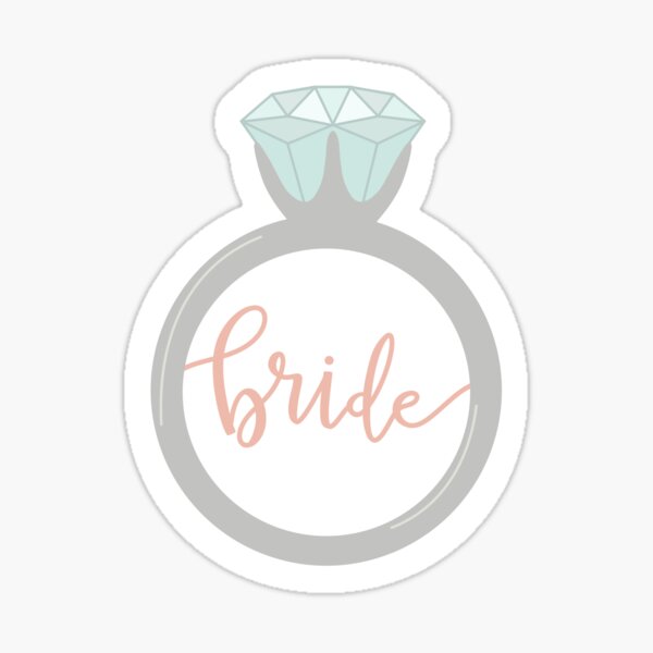 Engagement Ring Sticker Sticker for Sale by Maggy Made