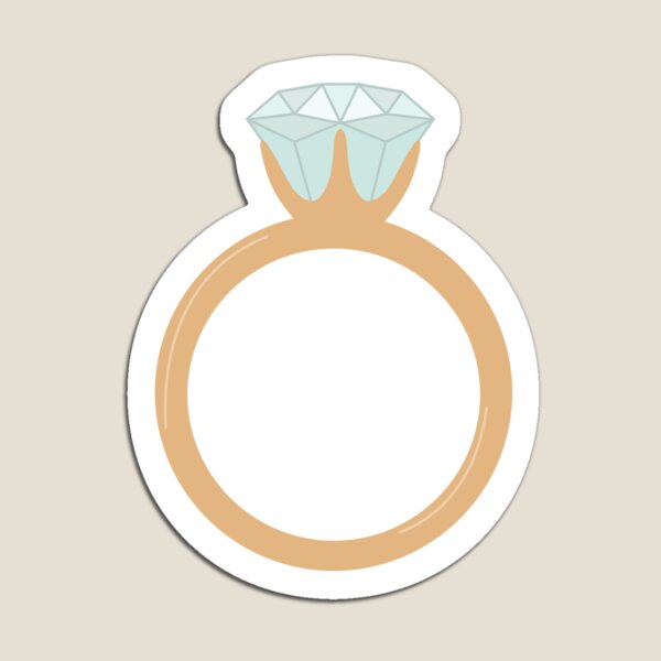 Engagement Ring Sticker Sticker for Sale by Maggy Made