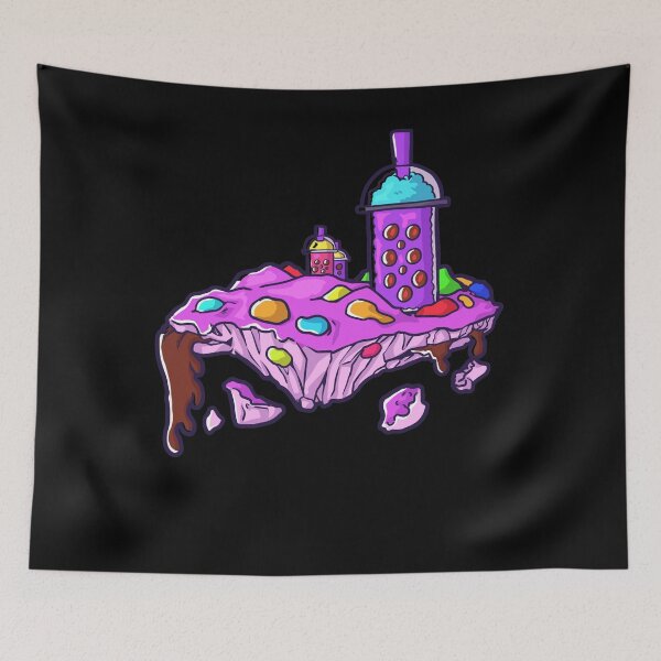 Item preview, Colorful Purple Boba Tea Tapioca Milk Tea Planet designed and sold by DonutShirts.