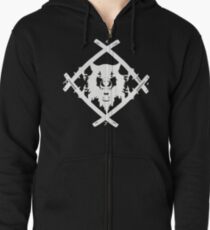 H. Squad White Zipped Hoodie