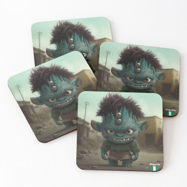 Item preview, Nigeria as a cute monster  designed and sold by Consciousmess.