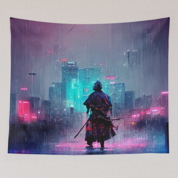 Item preview, Samurai in the rain  designed and sold by SikstiNain.