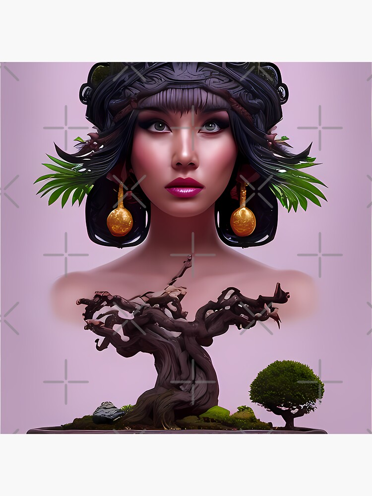 "Bonsai tree " Sticker for Sale by BigBrainArtwork Redbubble