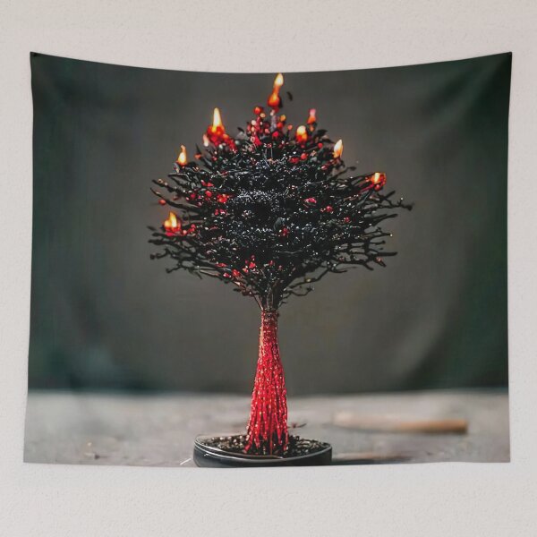Item preview, Burning tree of matches  designed and sold by SikstiNain.
