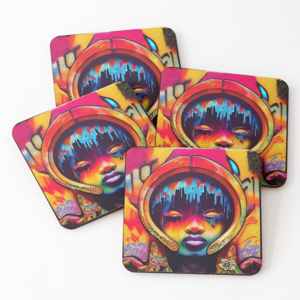 Item preview, a painting of a woman with her eyes closed designed and sold by DesignAtYO.