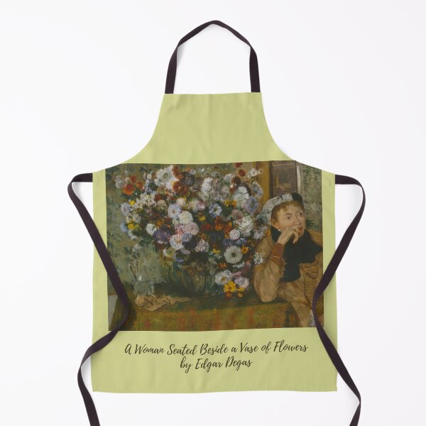 Item preview, A Woman Seated Beside a Vase of Flowers by Edgar Degas designed and sold by VintageArtByIda.