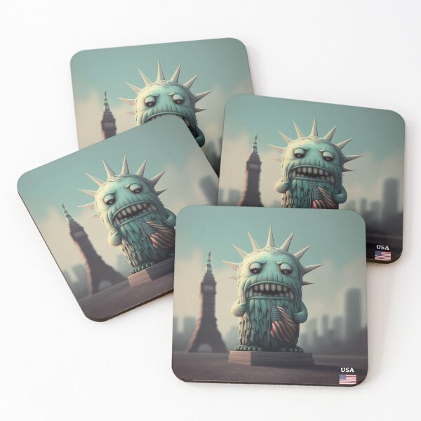 Item preview, USA as a cute monster designed and sold by Consciousmess.