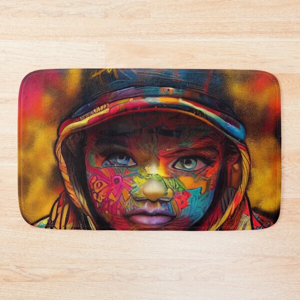 Item preview, a painting of a person wearing a colorful hat designed and sold by DesignAtYO.