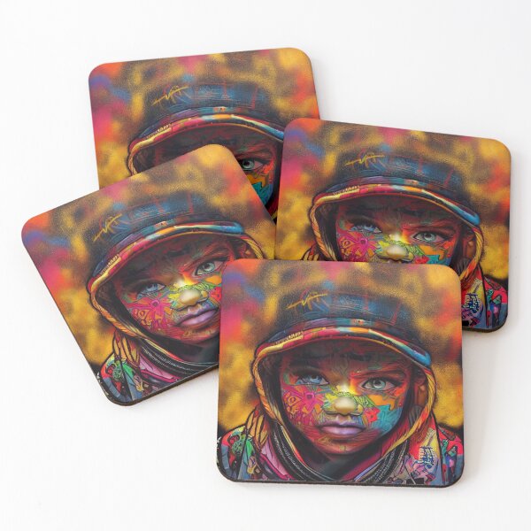 Item preview, a painting of a person wearing a colorful hat designed and sold by DesignAtYO.