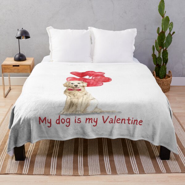 Item preview, My Dog is My Valentine - Golden Retriever Valentine designed and sold by beastieboutique.