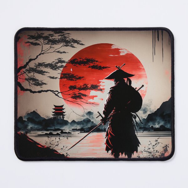 Item preview, The Samurai and the Red Moon designed and sold by GoBeyondChannel.
